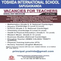 Vacancies in Yoshida Shokanji International School - Sapugaskanda