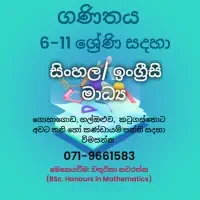 Mathematics Classes - Sinhala / English Medium - Grade 6-11