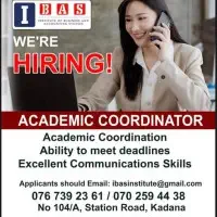 Vacancy - Academic Coordinator - IBAS Institute