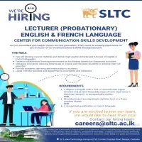 Vacancies at Sri Lanka Technological Campus (SLTC)