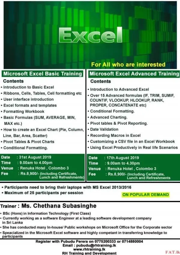MS Excel Workshop