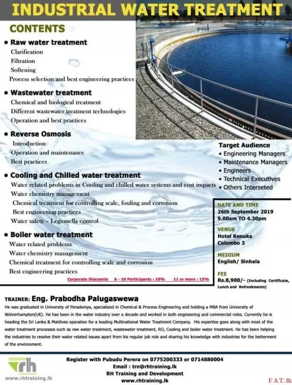 Seminar on Industrial Water Treatment