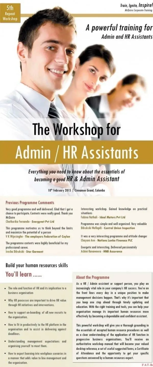 A Powerful Training for Admin and HR Assistants