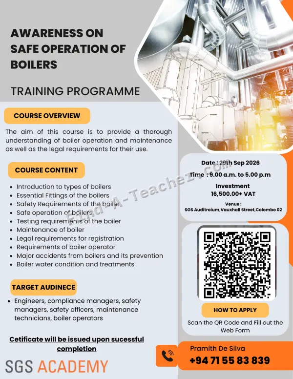 Awareness on Safe Operation of Boilers